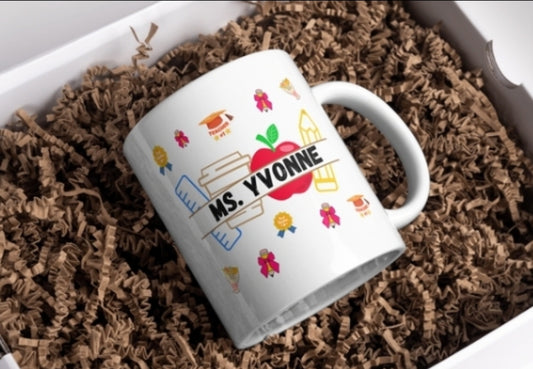 Customized teacher mug 🍎